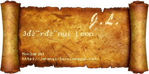 Járányi Leon névjegykártya